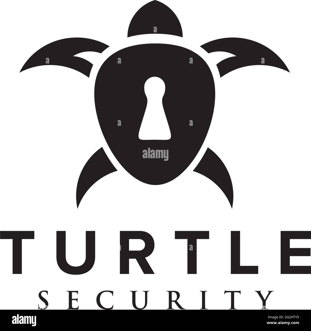 Turtle security logo design vector template Stock Vector