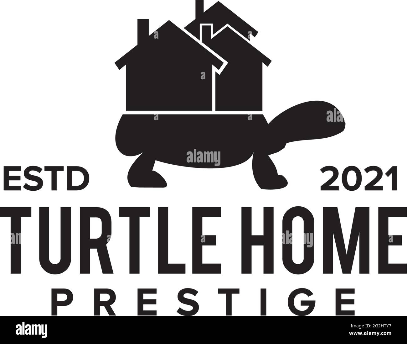 Turtle home logo design vector template Stock Vector