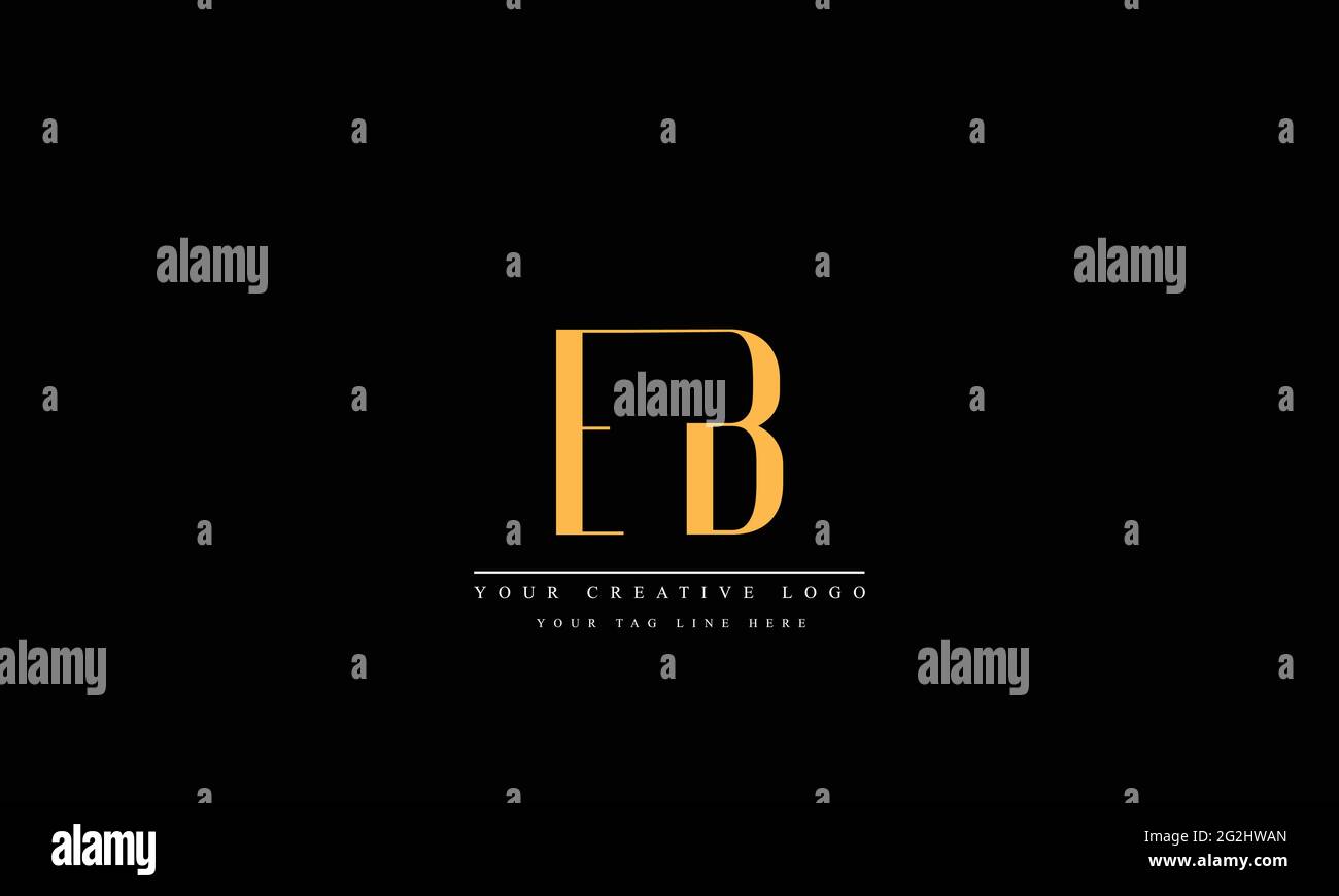Letter Logo Design with Creative Modern Trendy Typography EB BE Stock ...