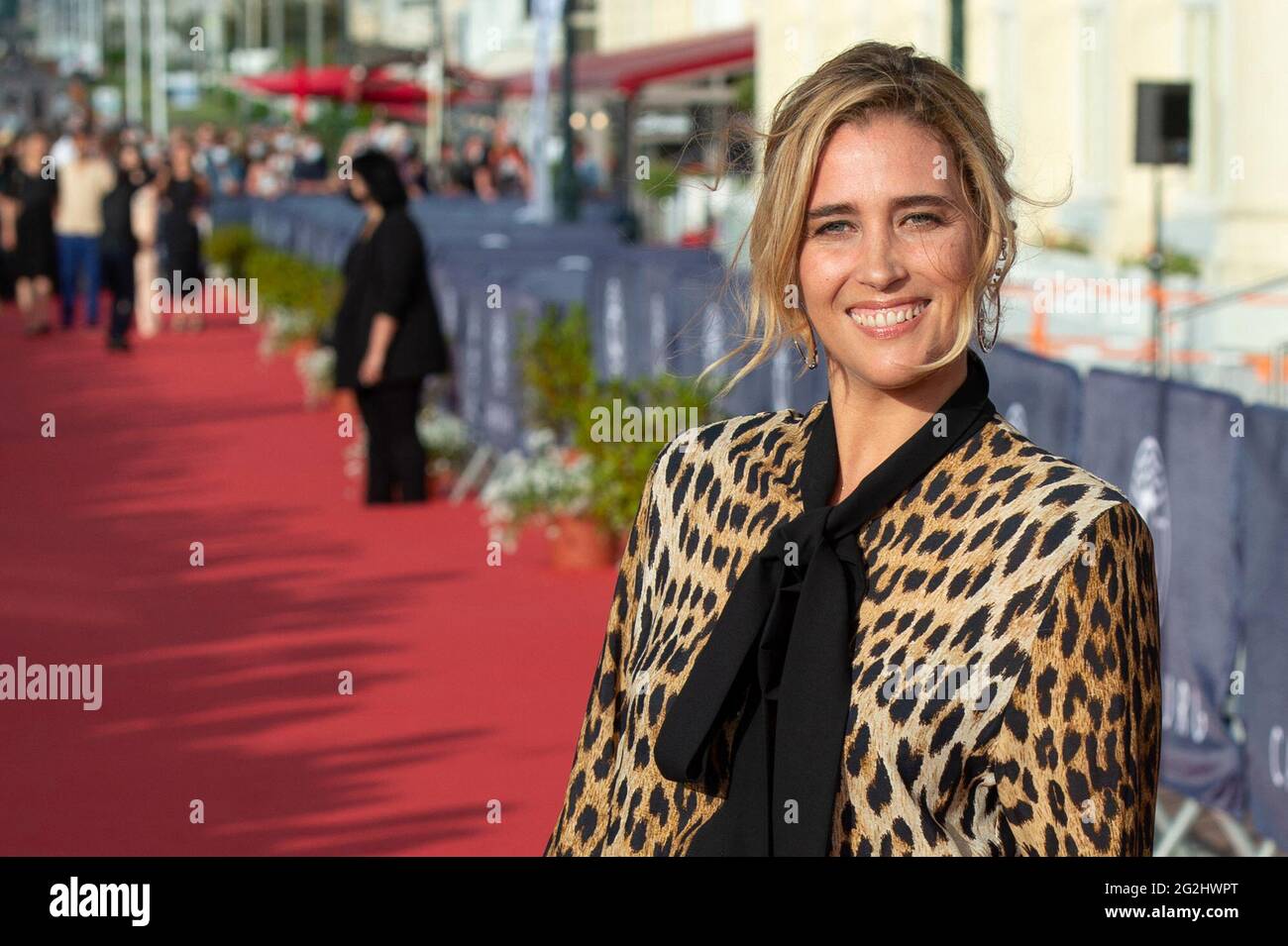 Vahina Giocante attending the red carpet as part of the 35th Cabourg