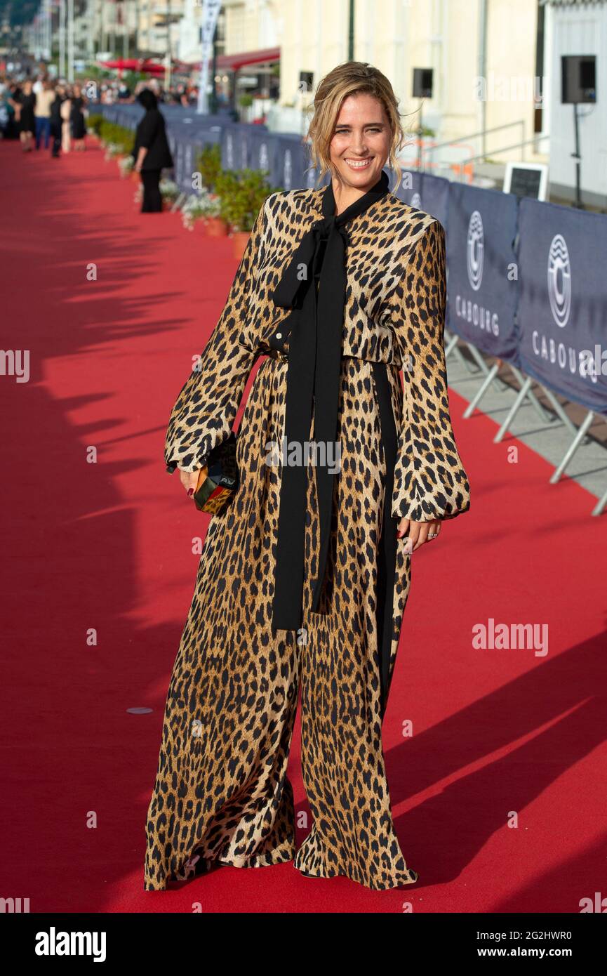Vahina Giocante attending the red carpet as part of the 35th Cabourg