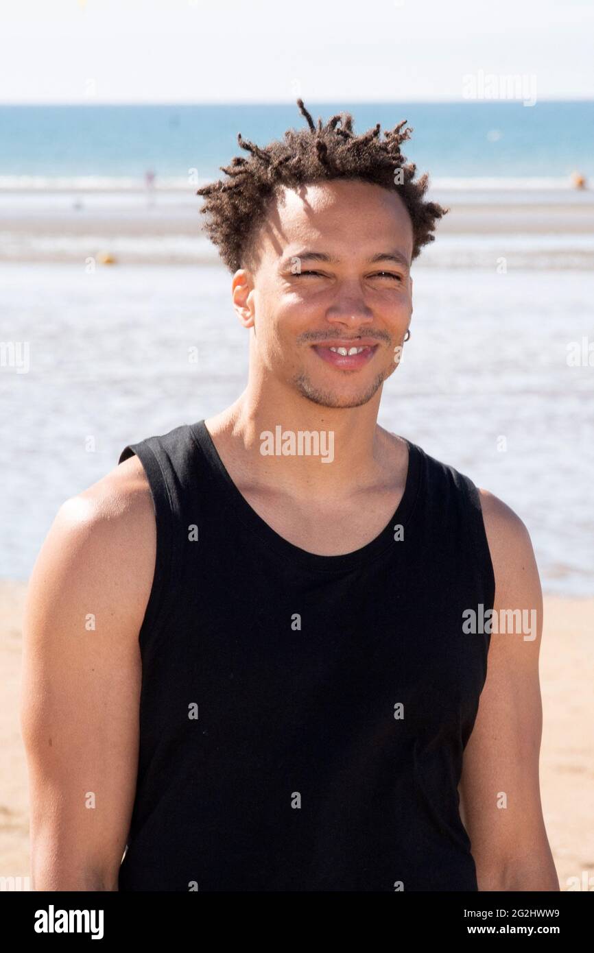 Corentin Fila attending the beach Photocall as part of the 35th Cabourg  Film Festival in Cabourg, France on June 11, 2021. Photo by Aurore  Marechal/ABACAPRESS.COM Stock Photo - Alamy