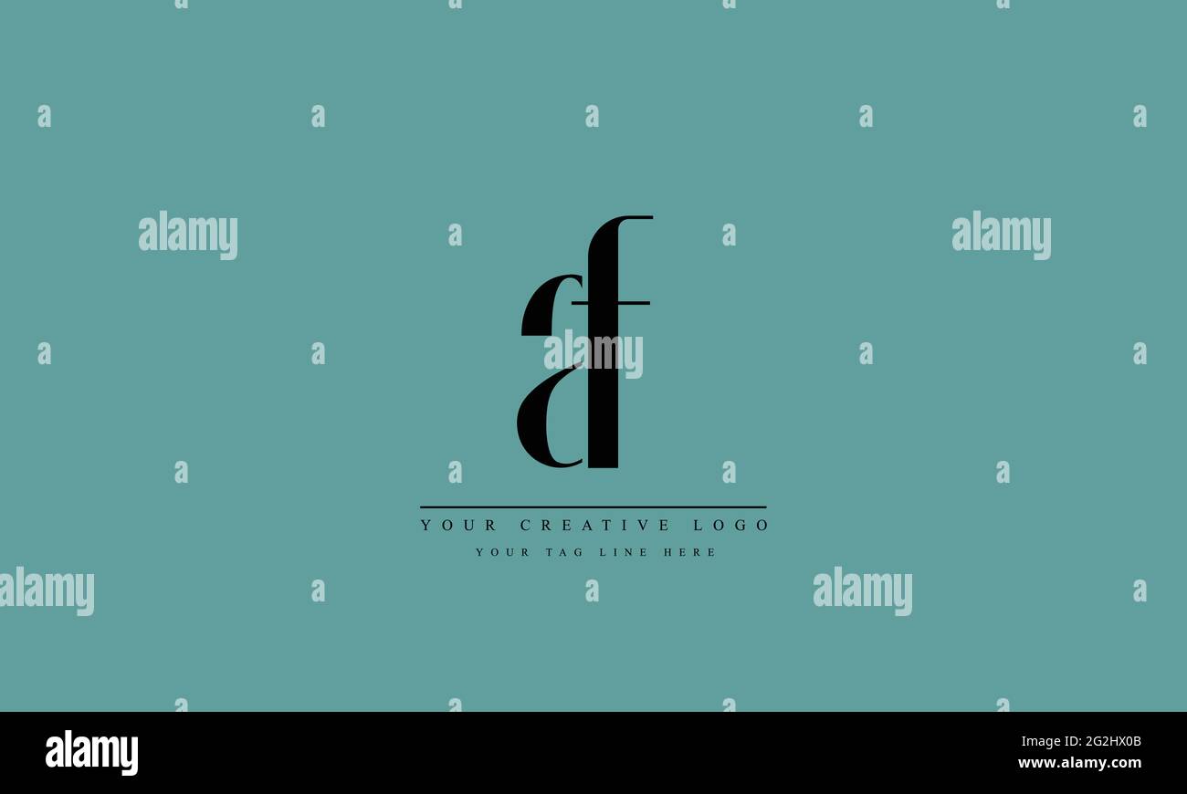 Letter Logo Design with Creative Modern Trendy Typography af fa Stock ...