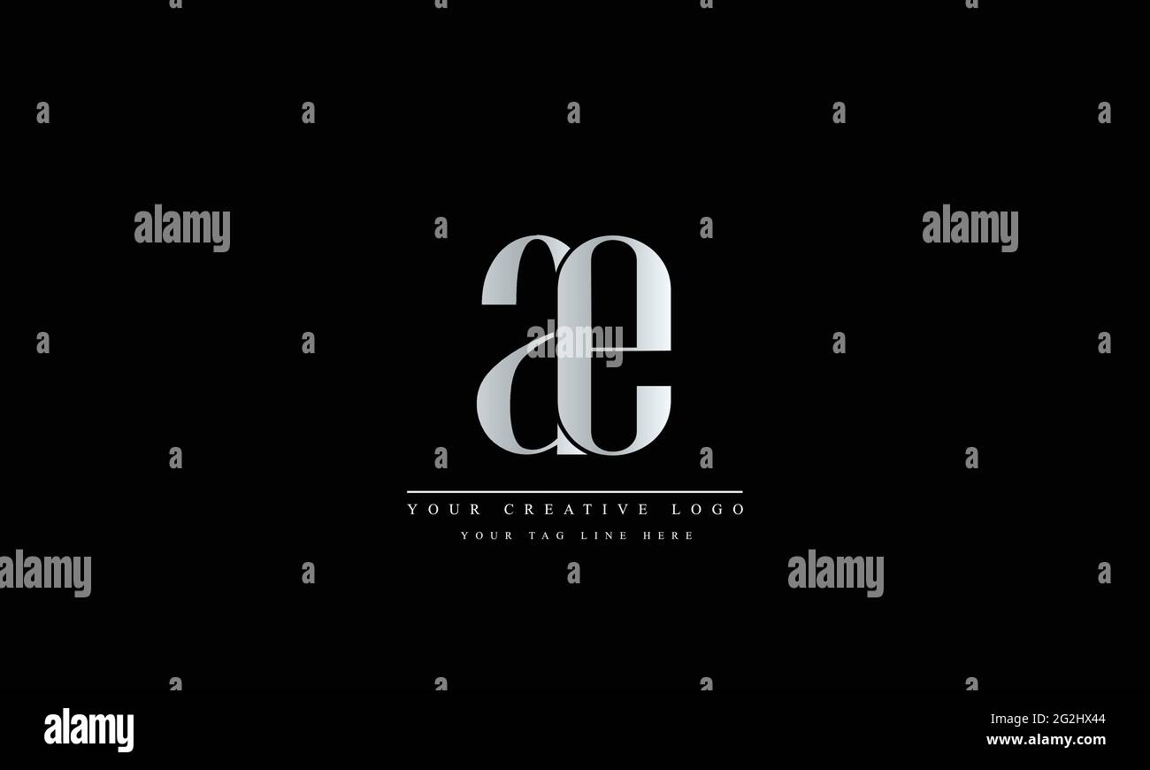 Letter Logo Design with Creative Modern Trendy Typography ae ea Stock Vector