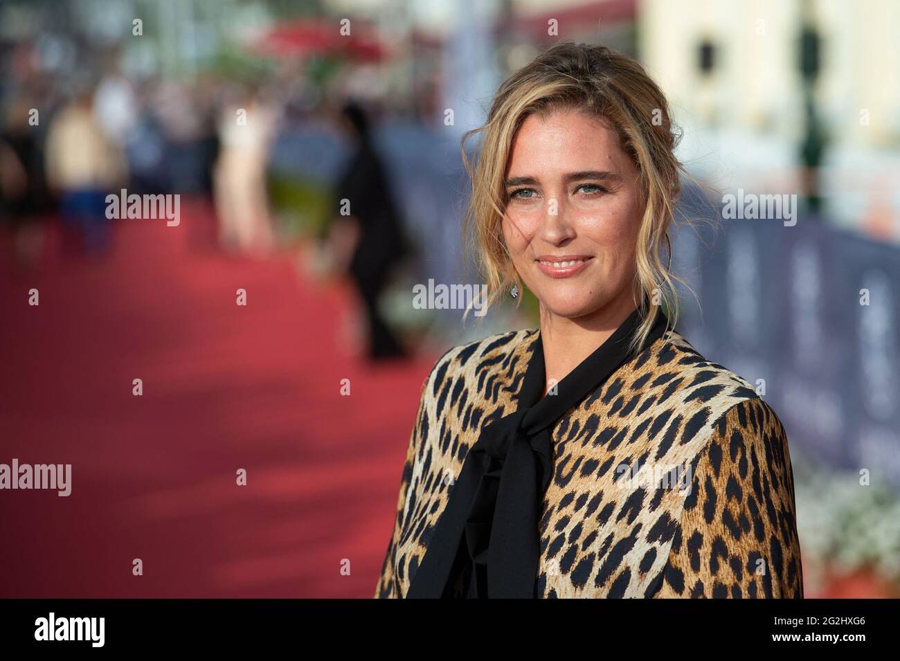 Vahina Giocante attending the red carpet as part of the 35th Cabourg