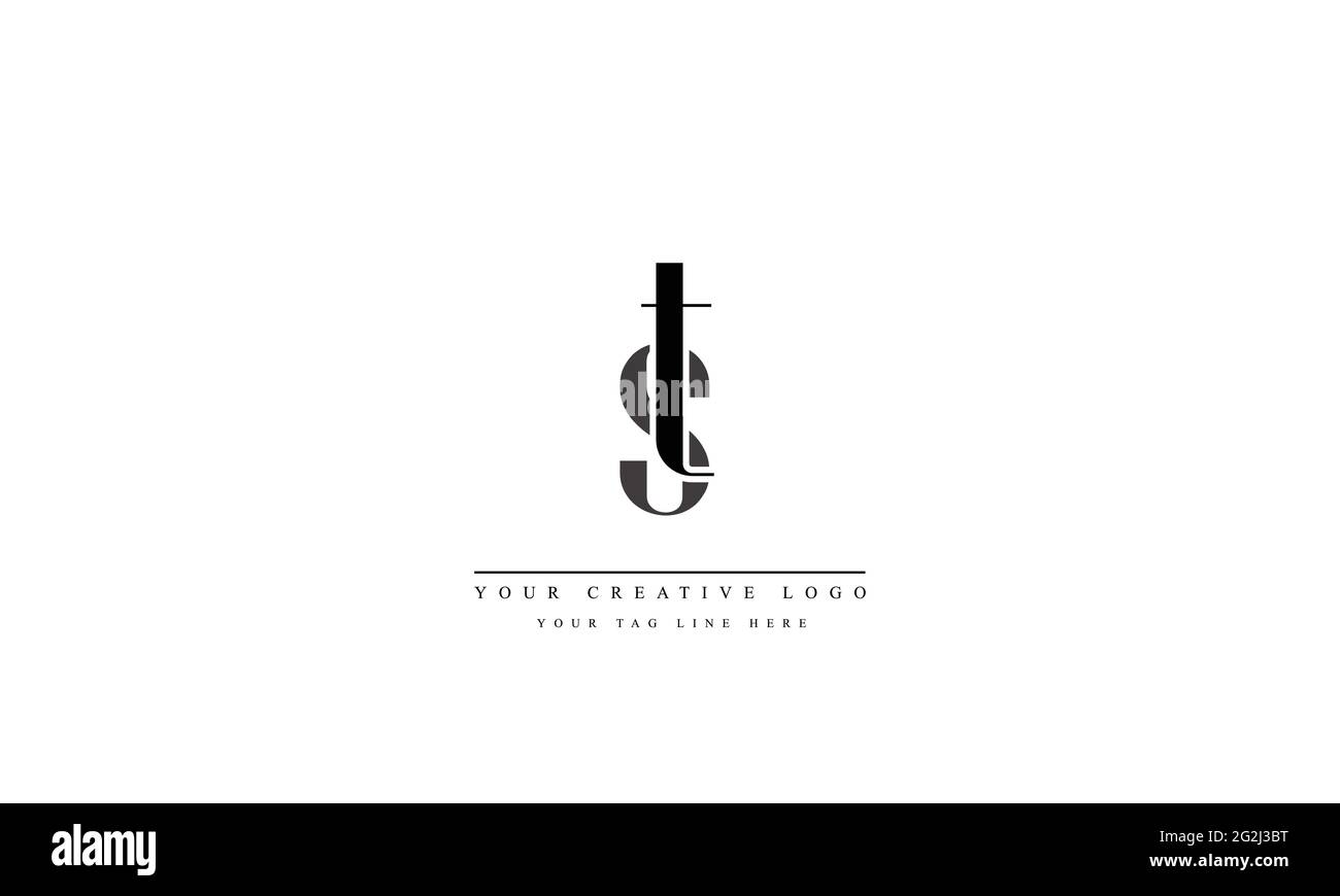 Letter Logo Design with Creative Modern Trendy Typography TS ST Stock ...