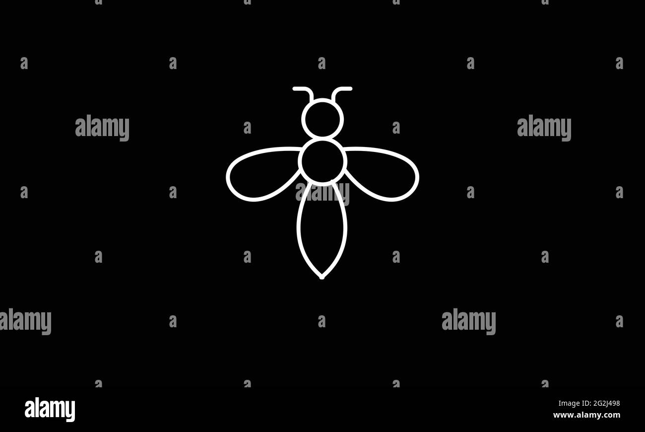 Bee insects vector logo design Stock Vector