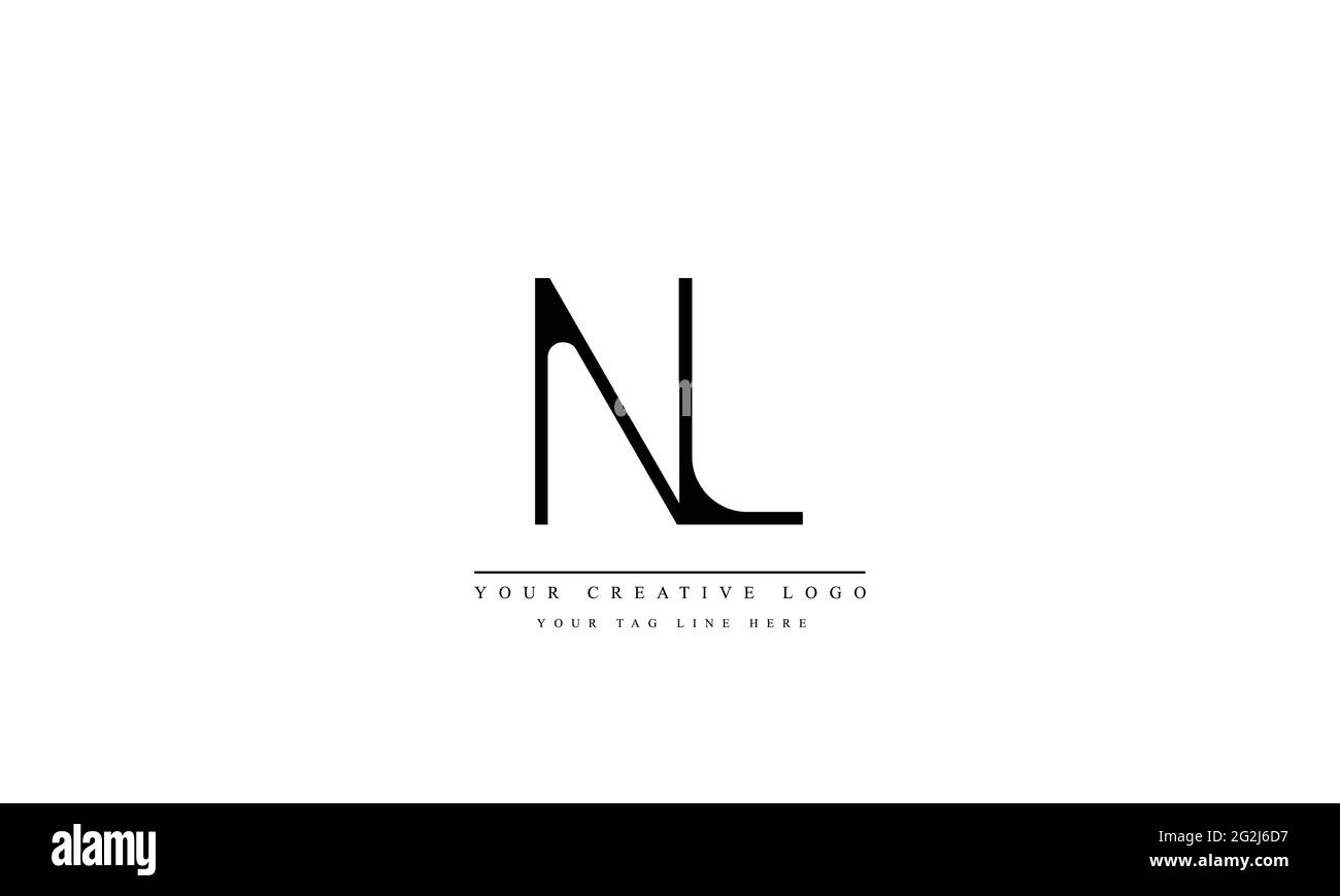 Letter Logo Design with Creative Modern Trendy Typography NL LN Stock ...