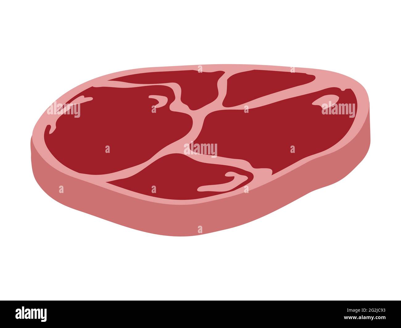 Freash raw meat vector isolated on white background Stock Vector Image ...