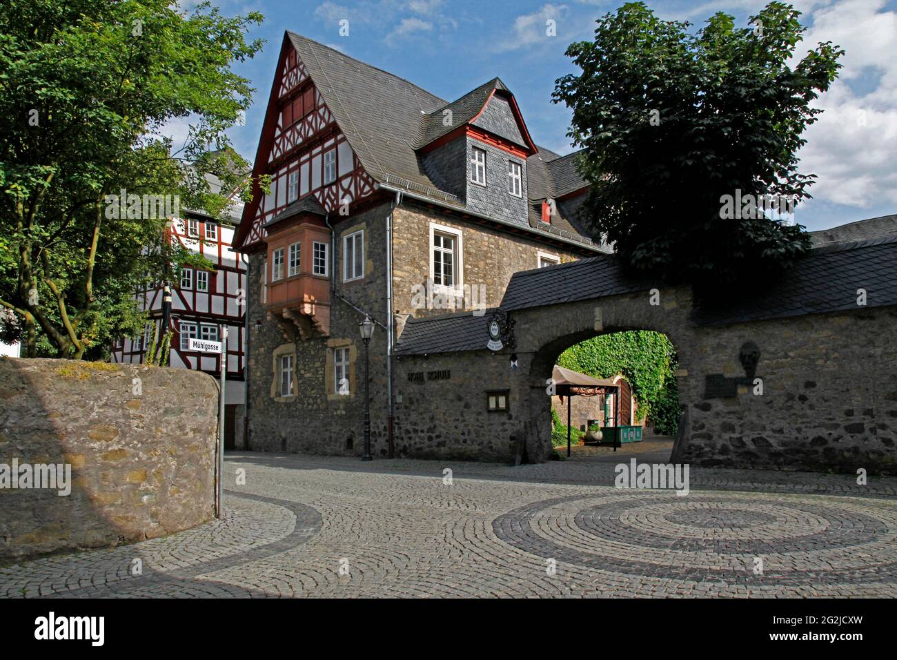 Museum, former high school, built 1591-99 over the foundations of the medieval town hall, Herborn, Hesse, Germany Stock Photo