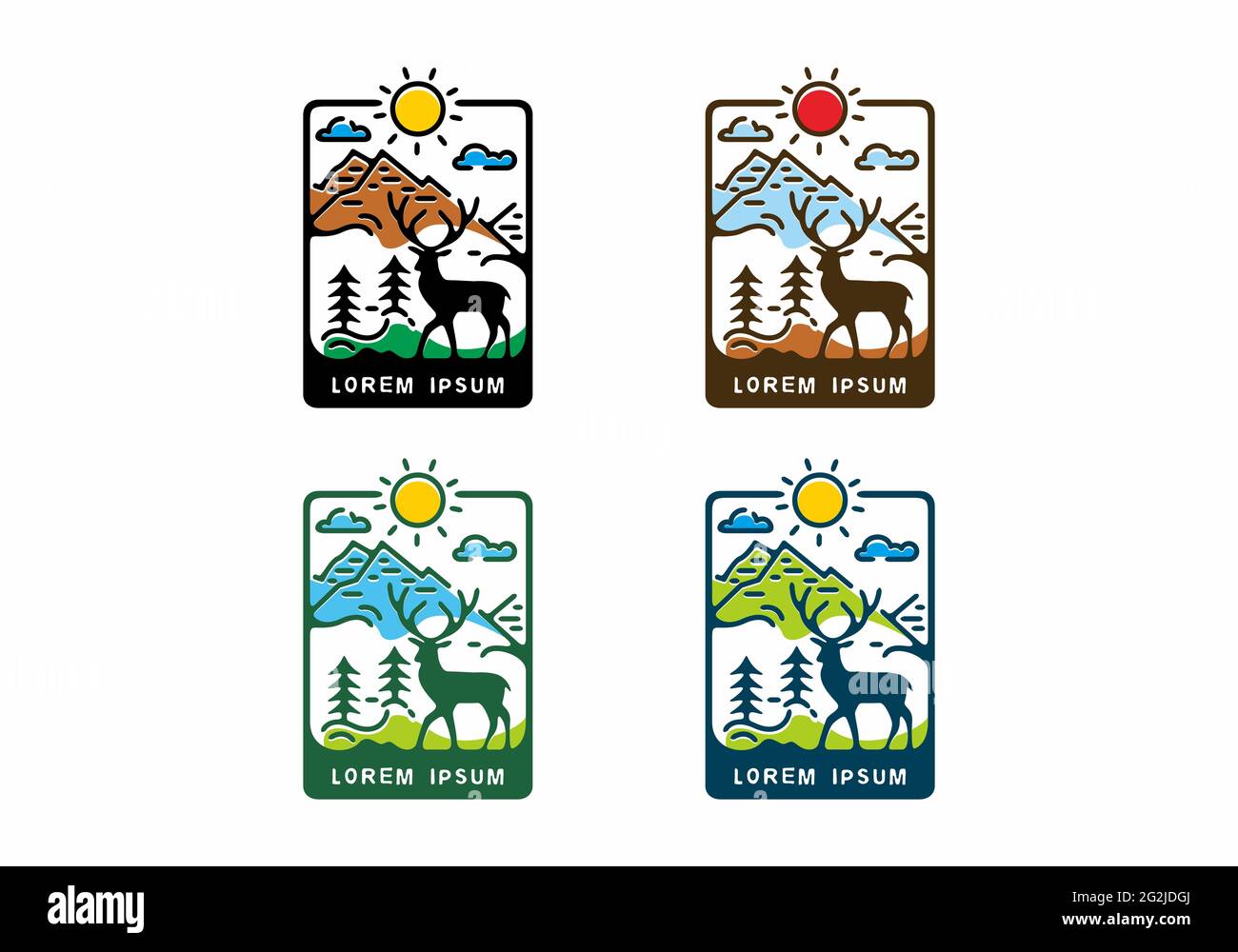 Line art illustration of camping design Stock Vector Image & Art - Alamy