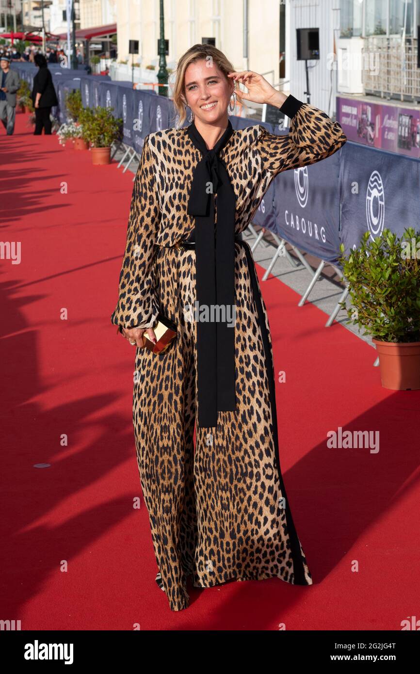 Vahina Giocante attending the red carpet as part of the 35th Cabourg