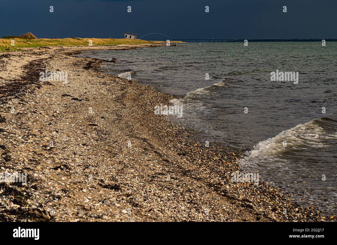 Baltic Sea Impression, Flügger Strand, Fehmarnsund, Fehmarn Island Stock Photo