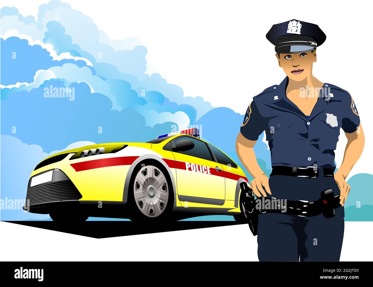493 Voiture De Police Illustrations - Getty Images