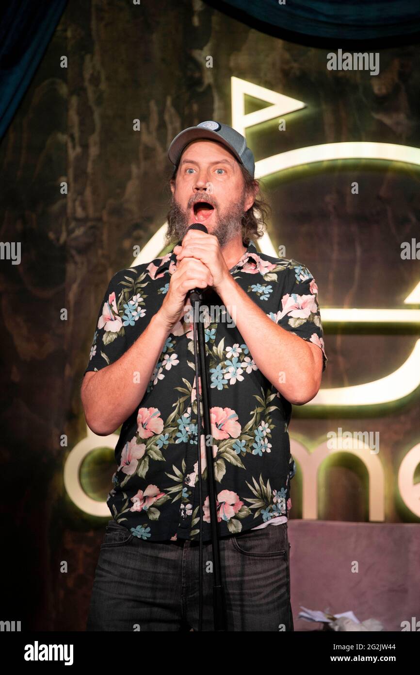 Los Angeles, USA. 11th June, 2021. Jamie Kennedy performs at The Shindig Show debut at the Comedy Chateau, Los Angeles, CA on June 11, 2021 Credit: Eugene Powers/Alamy Live News Stock Photo