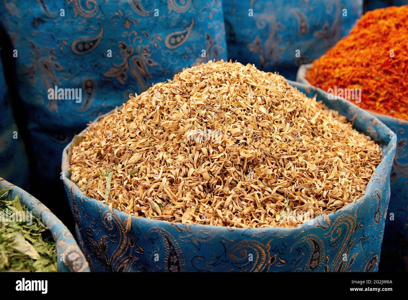 Dried orange blossoms in a small market in Shiraz, Iran Stock Photo Alamy