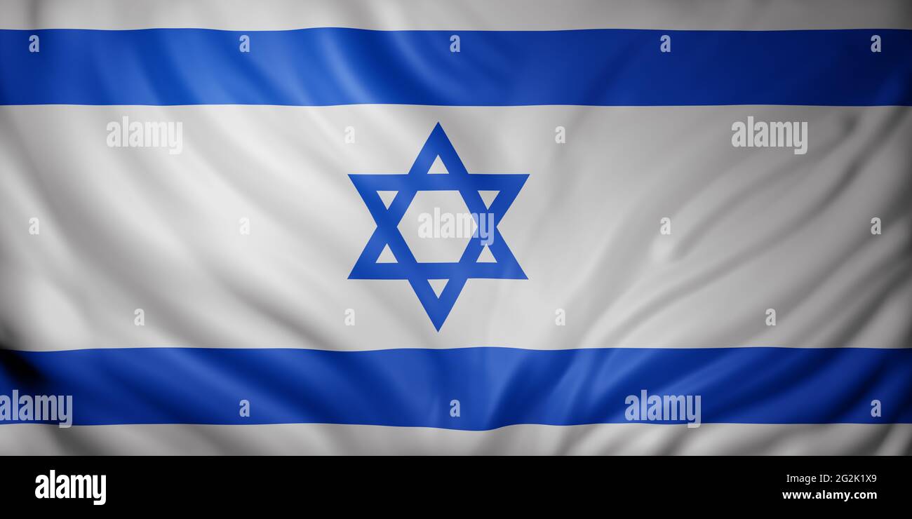 3d rendering of a national Israel flag Stock Photo - Alamy