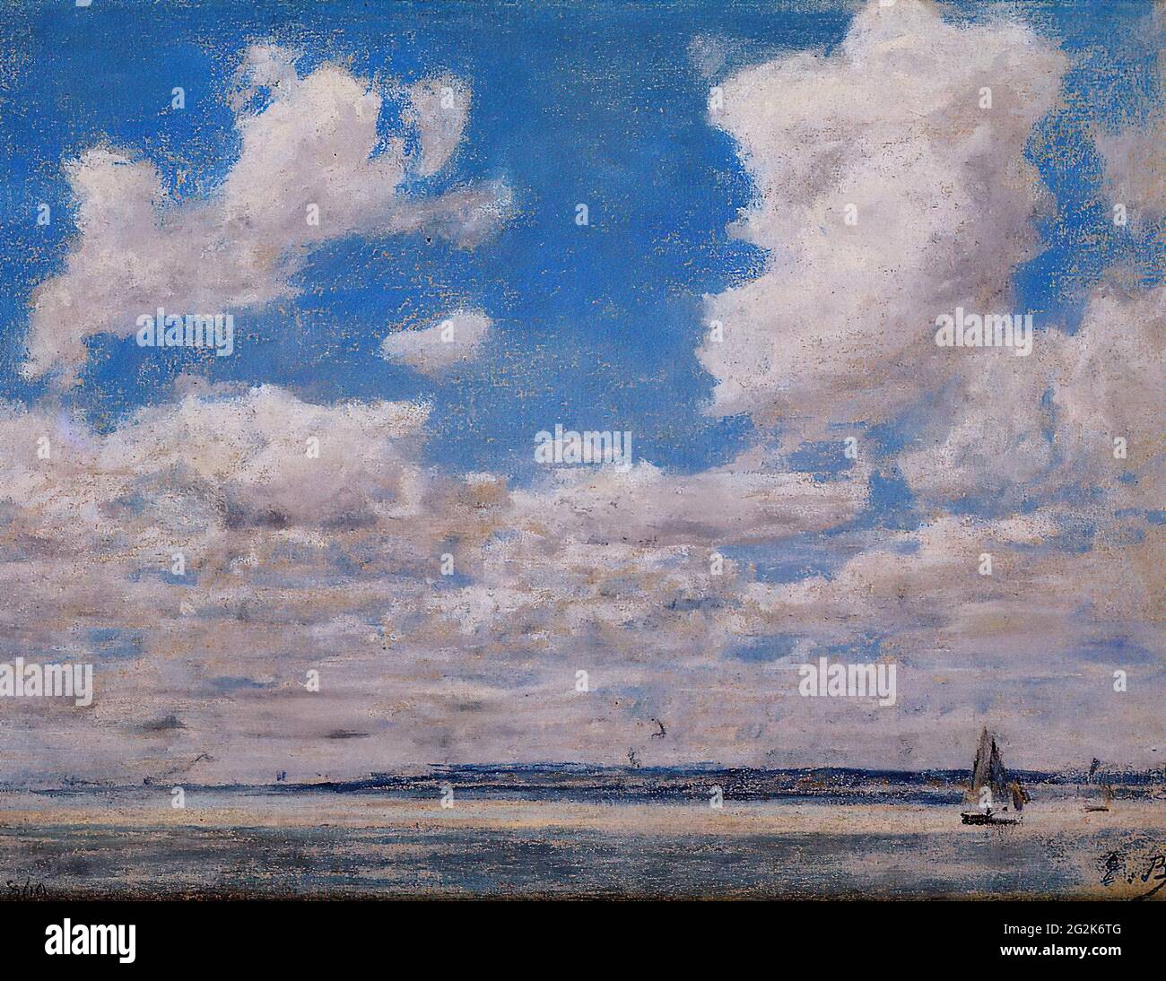 EugÈne Louis Boudin (1824-1898) - Seascape with Large Sky 1860