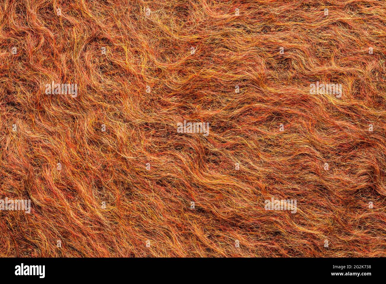 Fuzzy Colorful Woolen Red Cloth Background Texture Close Up Stock Photo