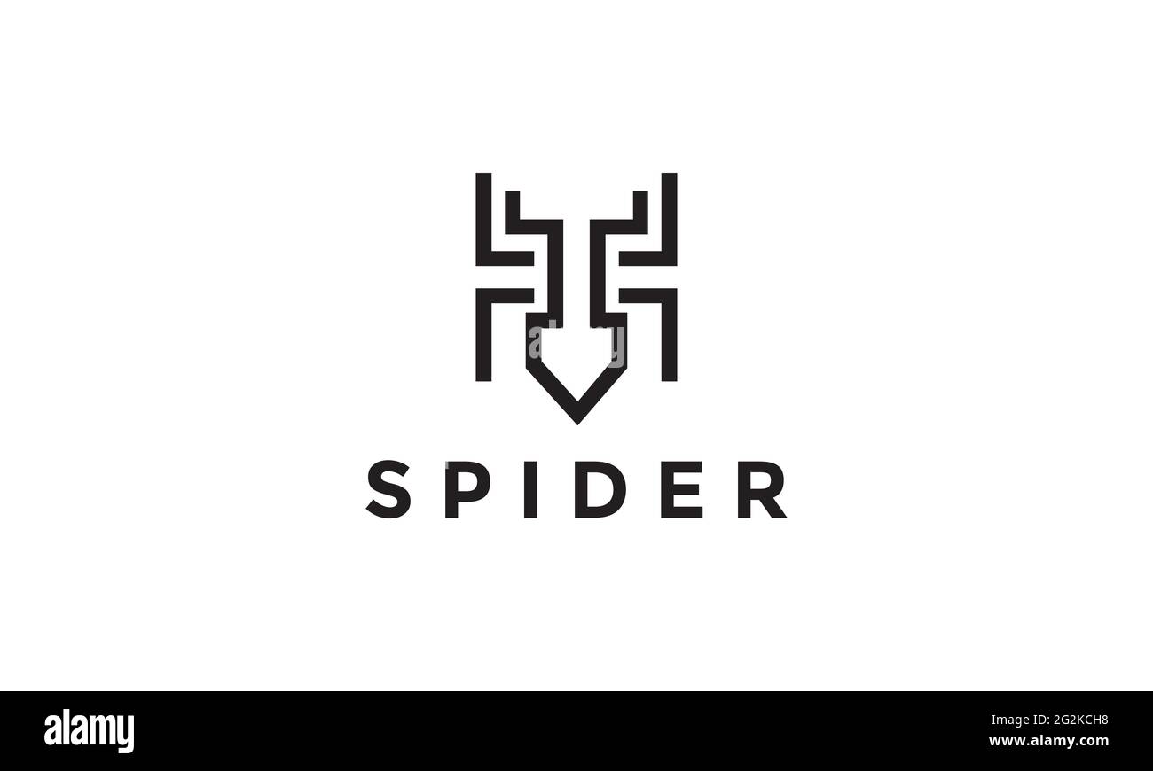 modern shape tech spider logo vector icon illustration design Stock Vector