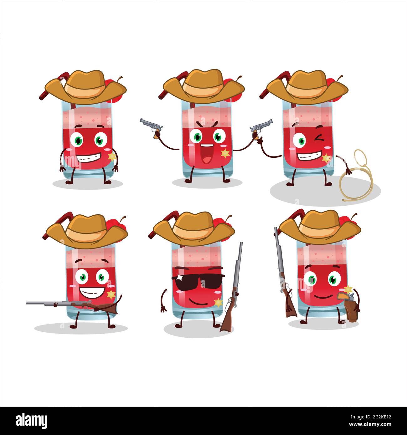 Cool cowboy singapore sling cartoon character with a cute hat. Vector  illustration Stock Vector Image & Art - Alamy