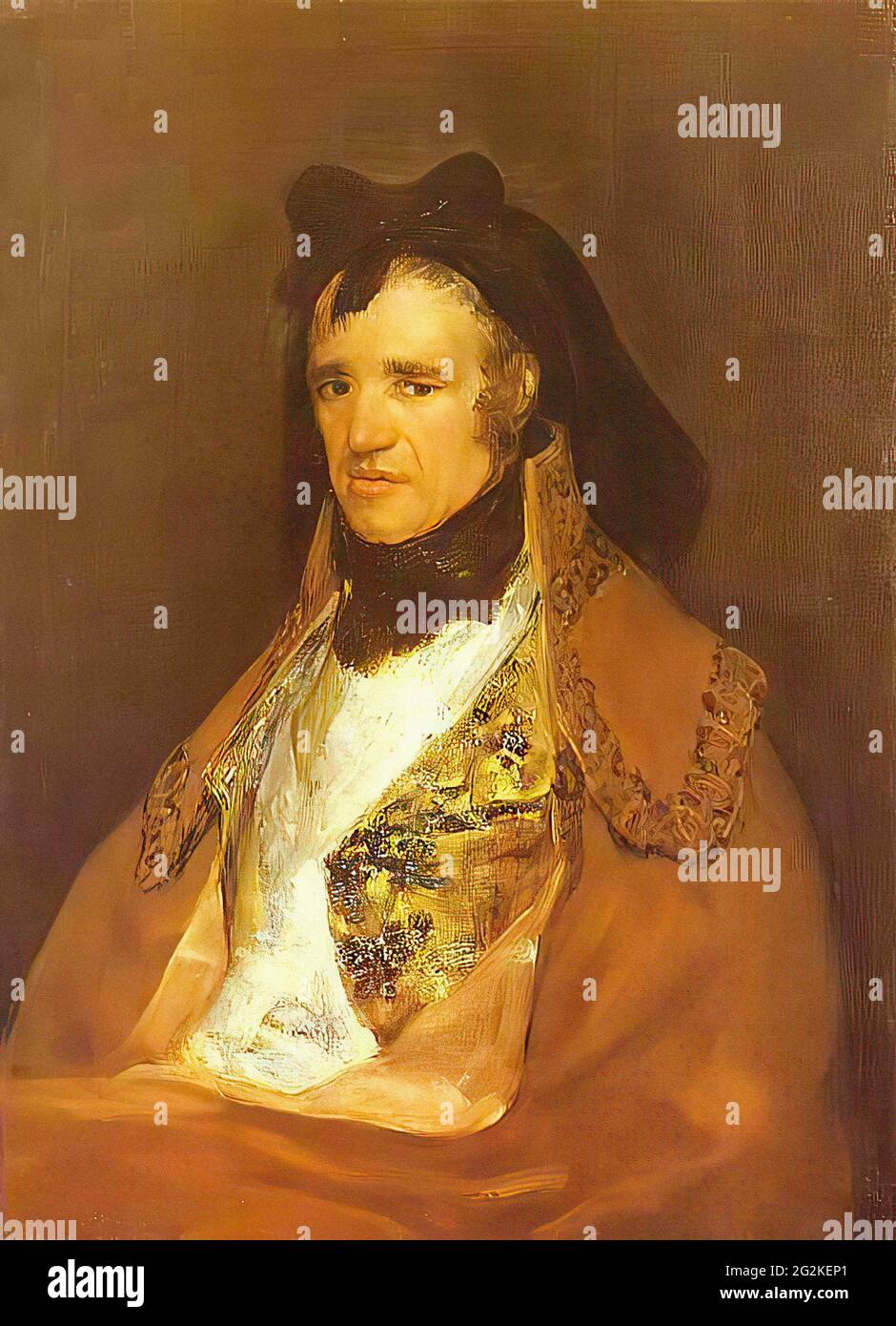 Francisco De Goya -  Portrait Pedro Mocarte Singer Cathedral Toledo Stock Photo