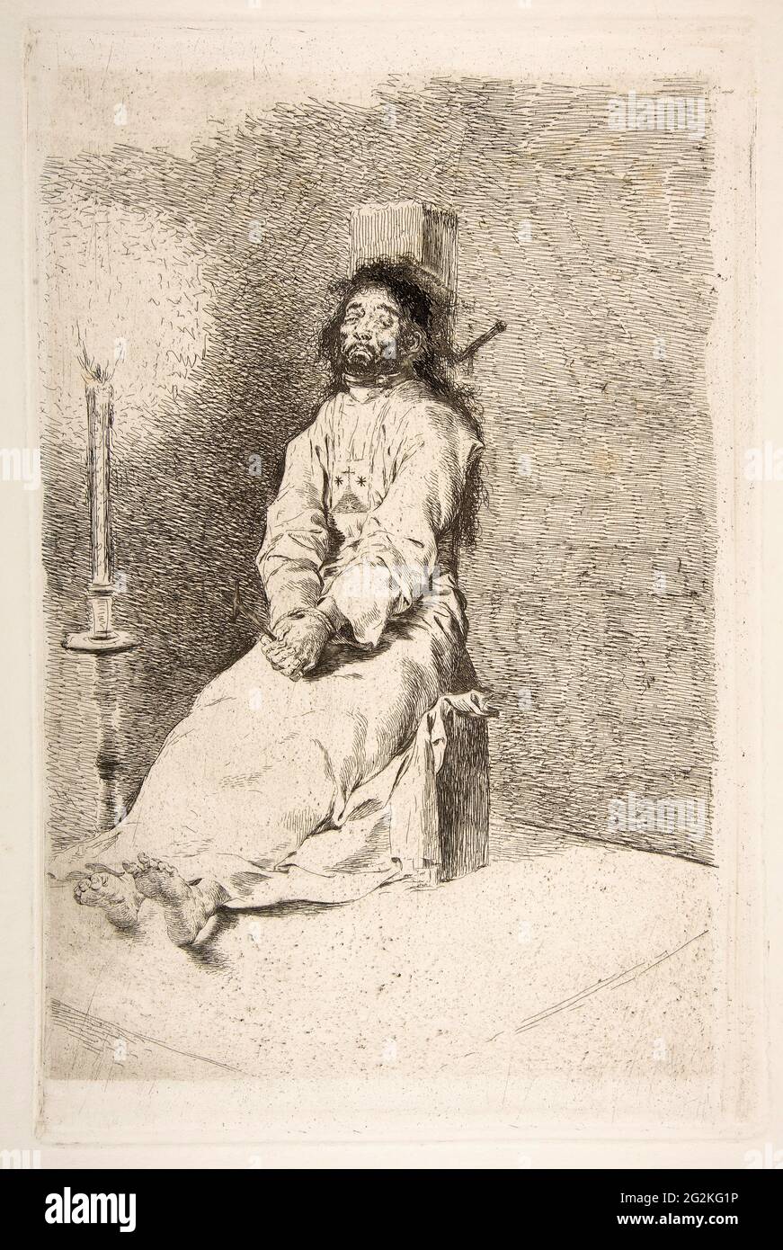 Francisco De Goya -  the Garroted Man El Agarrotado Stock Photo