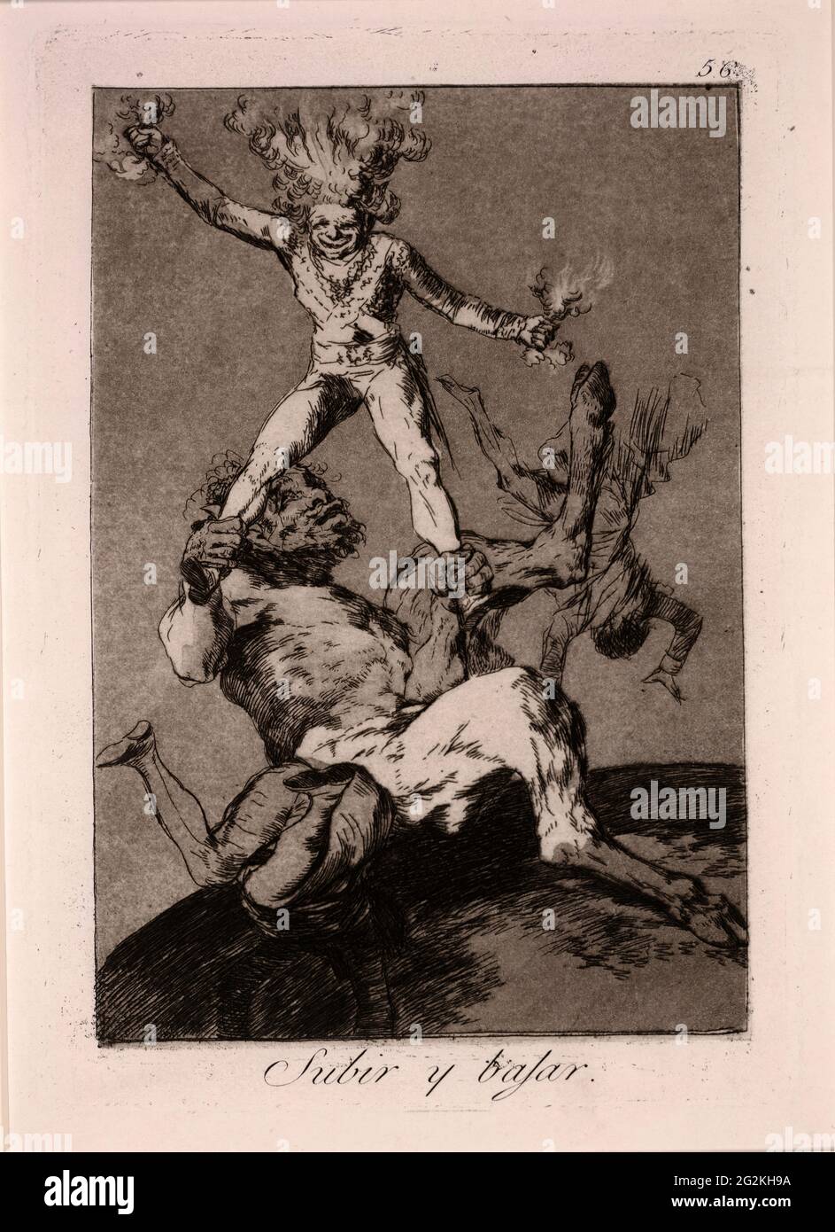 Francisco De Goya -  to Rise and Fall Subir Y Bajar Stock Photo