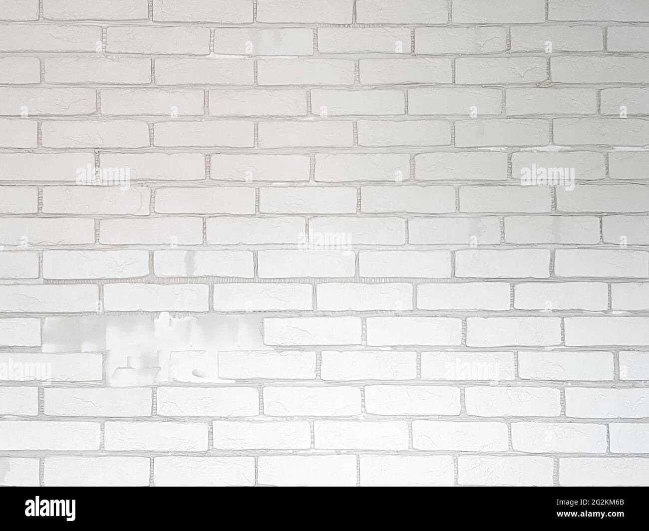 White brick wall for texture or background Stock Photo