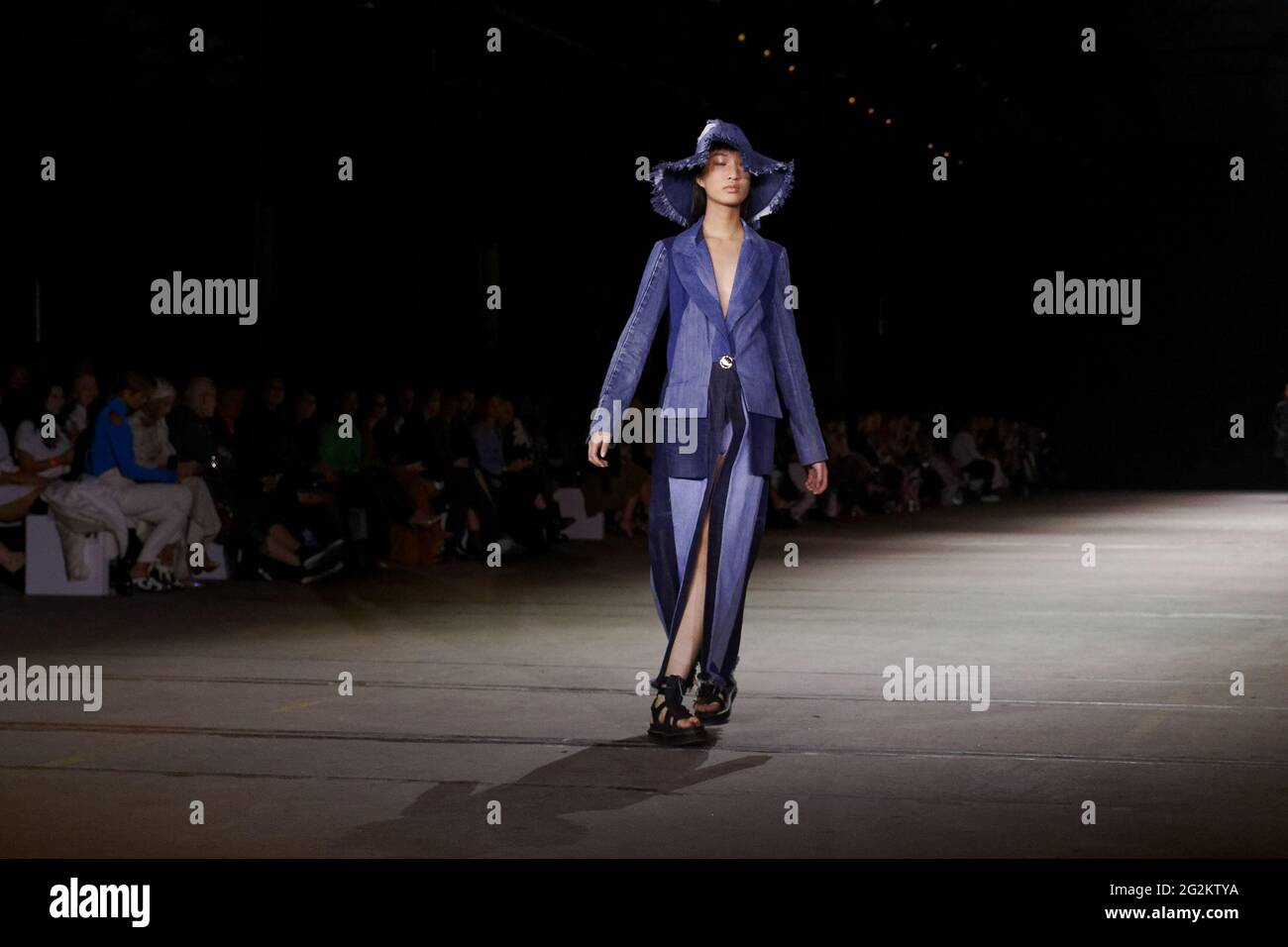 A model walks the runway during the KITX show during the Afterpay Australian Fashion Week Resort 