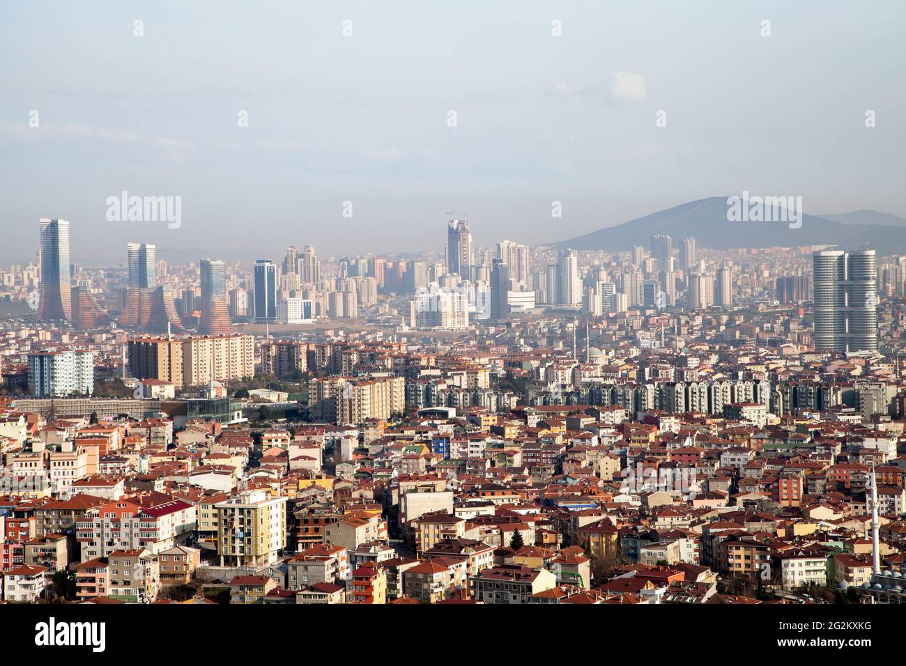 Istanbul,Turkey - 02-25-2013:Buildings, skyscrapers and Istanbul city skyline Stock Photo