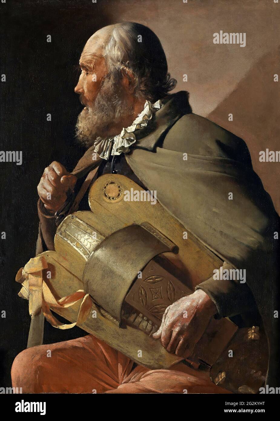 Georges De La Tour The Blind Hurdy Gurdy Player Stock Photo Alamy