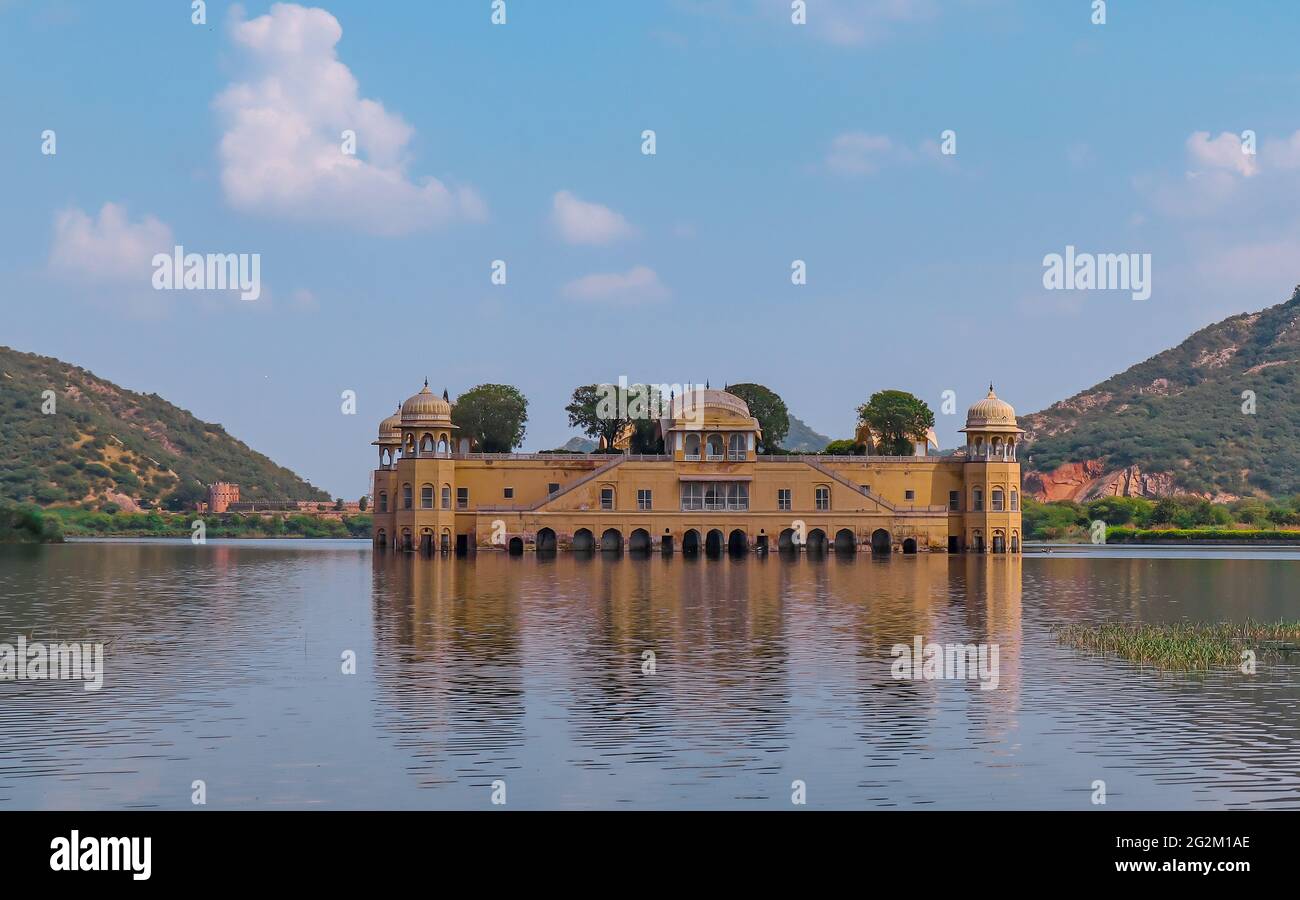 Jaipur, Rajasthan, India- September 27, 2020: Jalmahal is a famous historical palace situated between the Mansagar lake of Jaipur, the capital of Raja Stock Photo