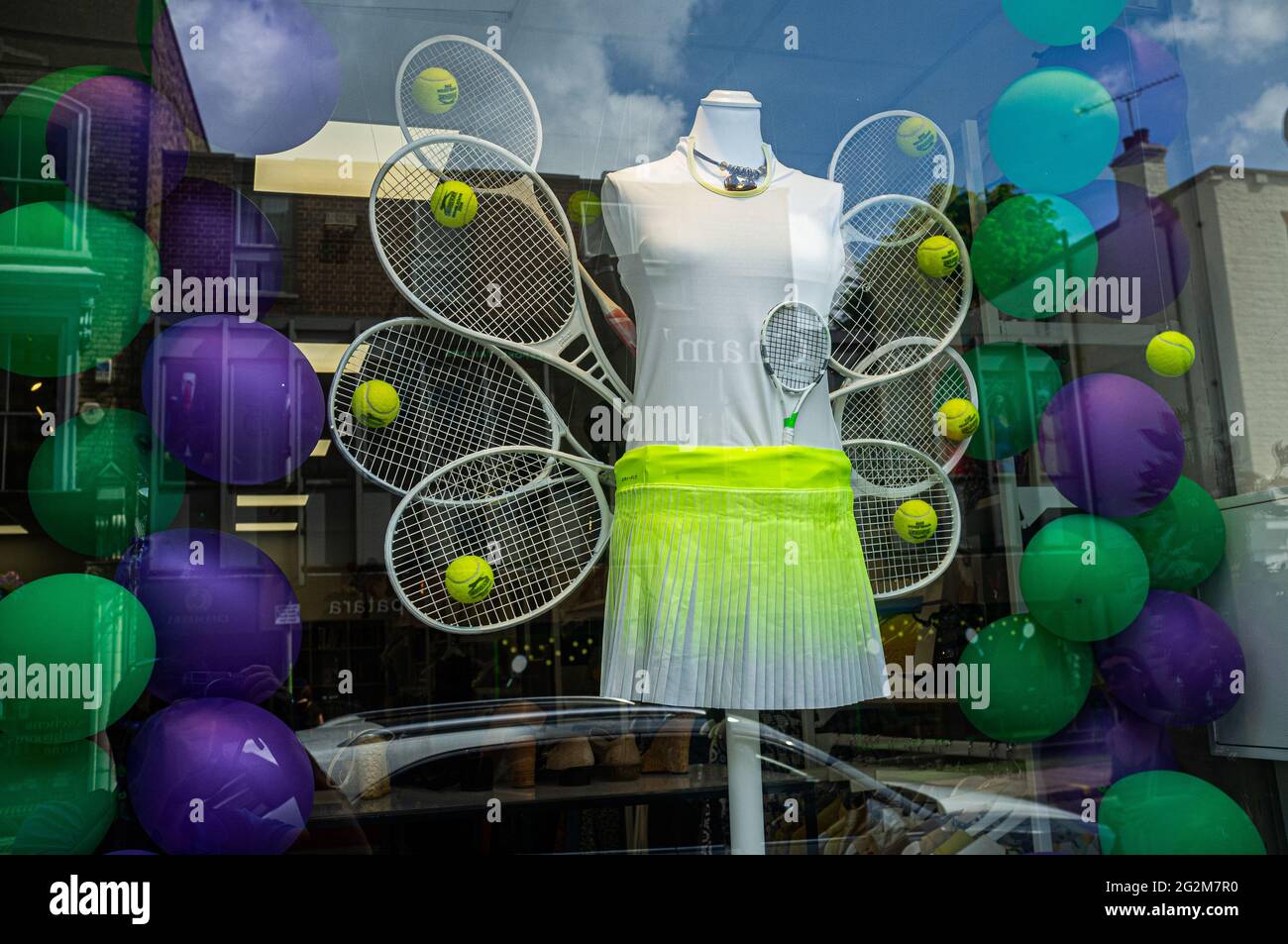 WIMBLEDON LONDON 12 June 2021. Shops and restaurants on Wimbledon High