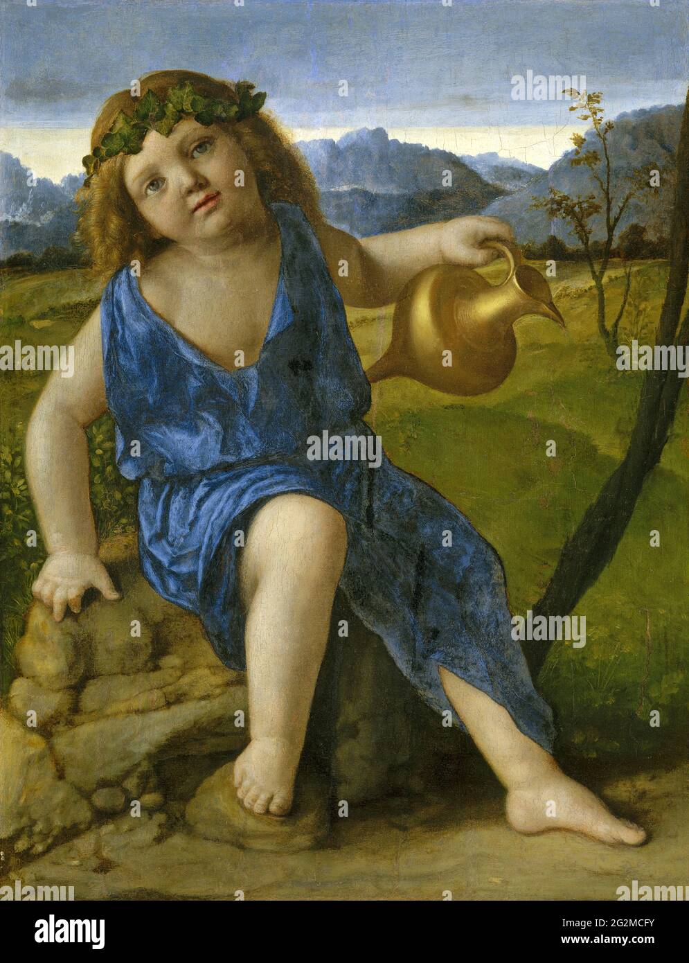 Giovanni Bellini -  the Infant Bacchus Stock Photo