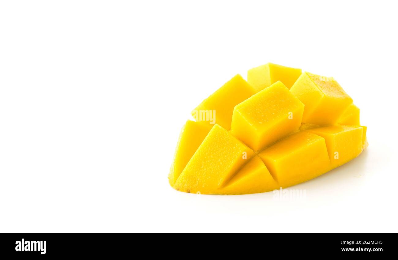 Download this stock image: fresh <b>mango</b> on white background - 2G2MCH5 from A...