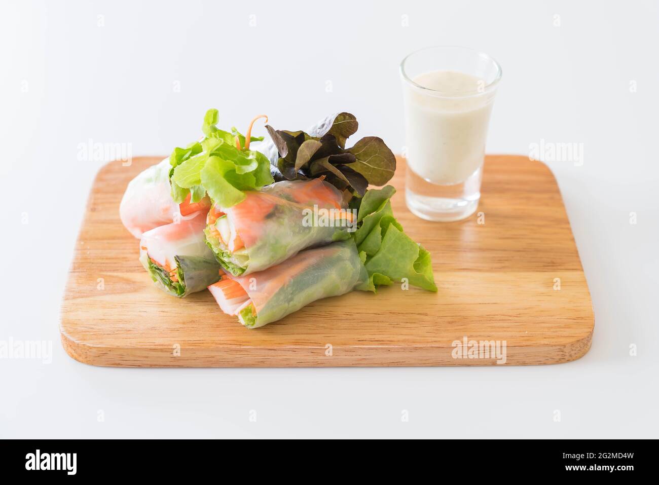 Fresh vegetable noodle spring roll, diet food, clean food, salad Stock Photo