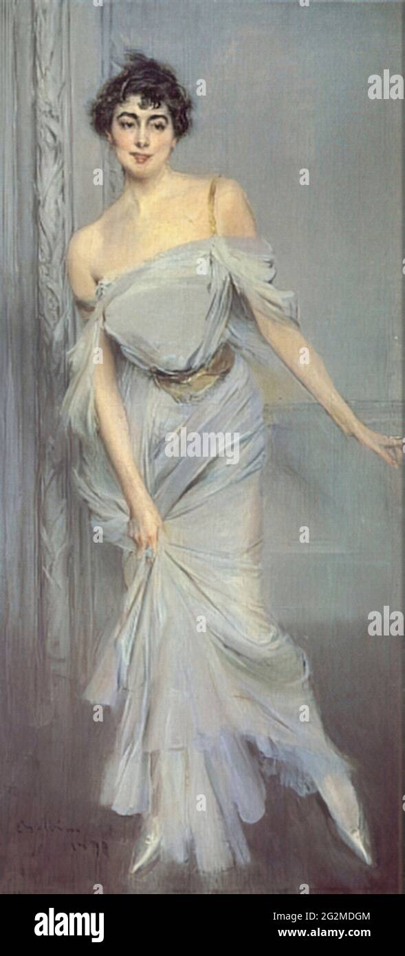 Giovanni Boldini -  Madame Charles Max 1896 Stock Photo
