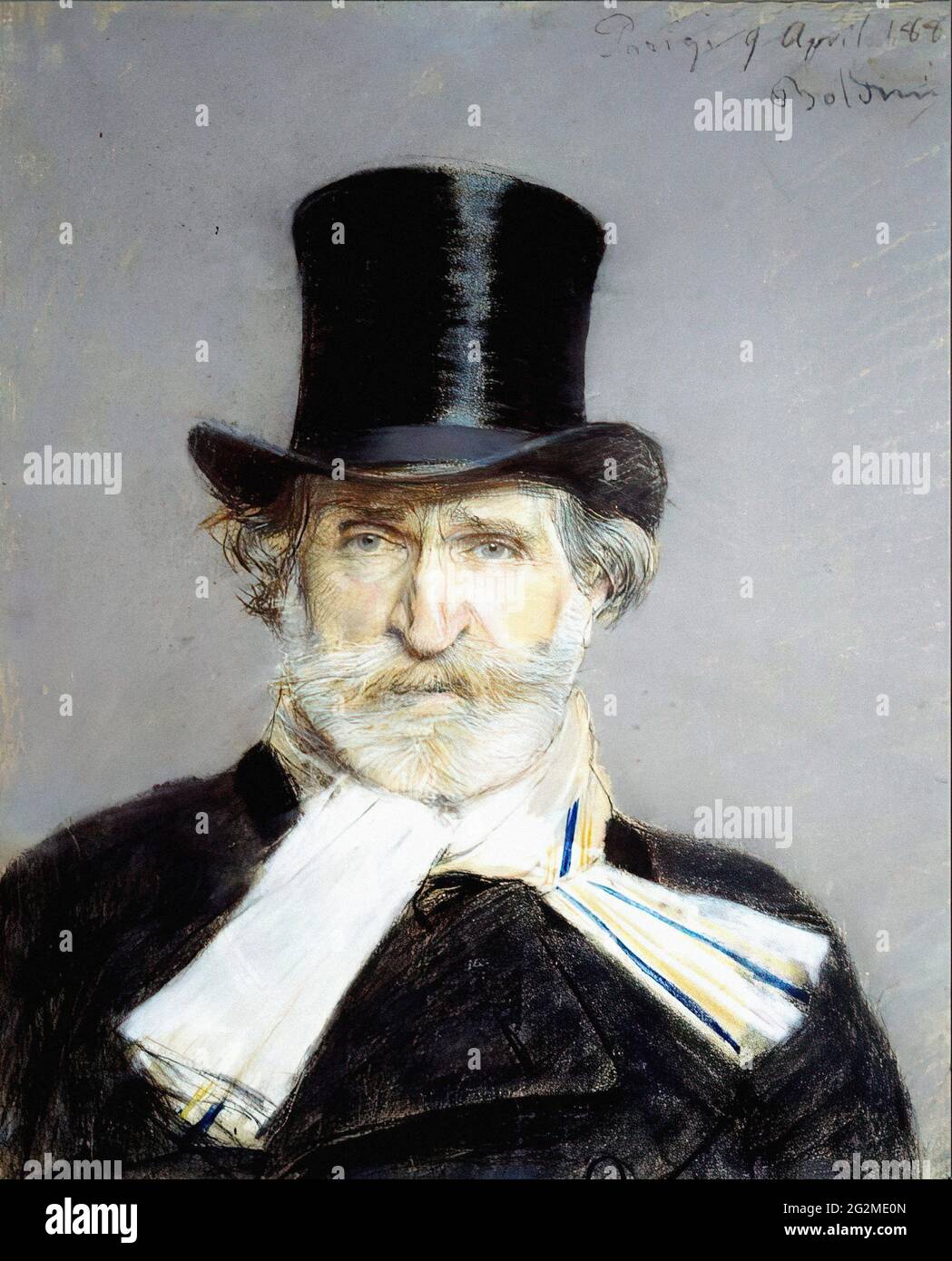 Giovanni Boldini -  Portrait Guiseppe Verdi 1813 1901 Stock Photo
