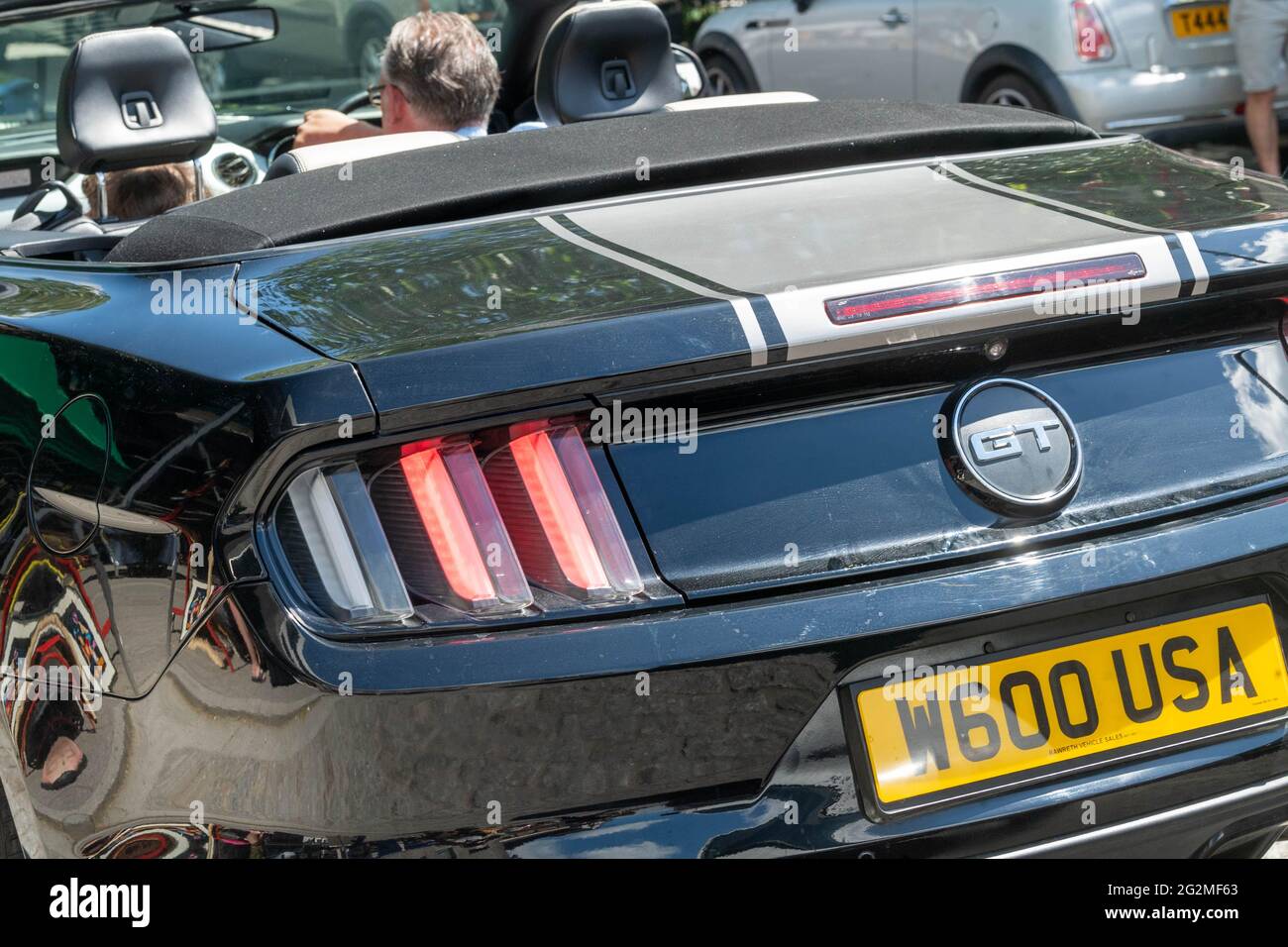 Brentwood Essex 12th June 2021 Muscle car parade, Brentwood High Street promoting a local event. Credit: Ian Davidson/Alamy Live News Stock Photo