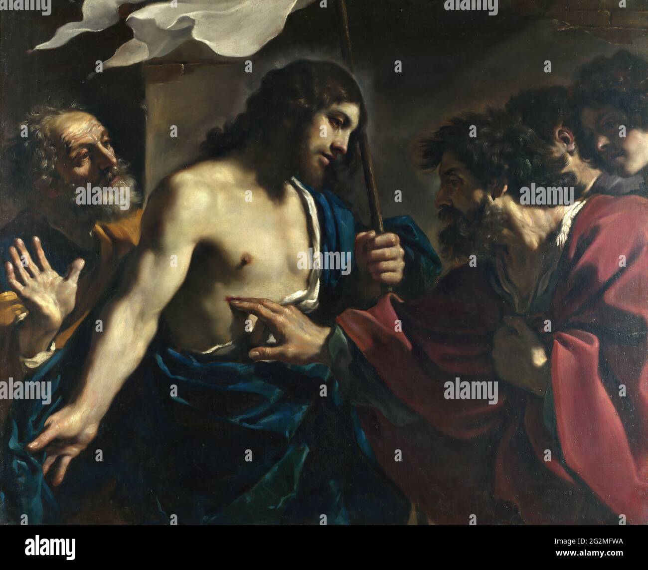 Giovanni Francesco Barbieri - Guercino -  the Incredulity of Saint Thomas Stock Photo