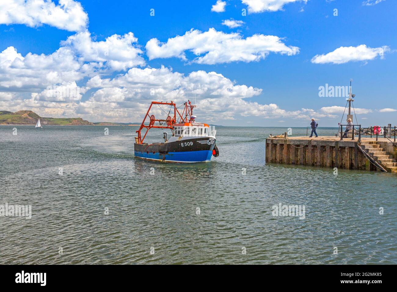 Harbour lyme regis uk fishing boat hi-res stock photography and images ...