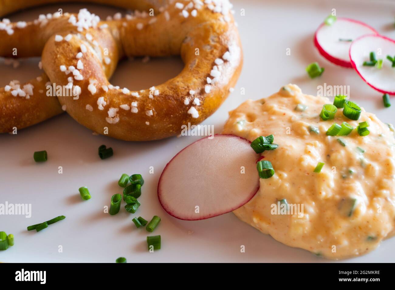Obatzda, a Bavarian Cheese Spread also called Obatzter or Obazda with a ...