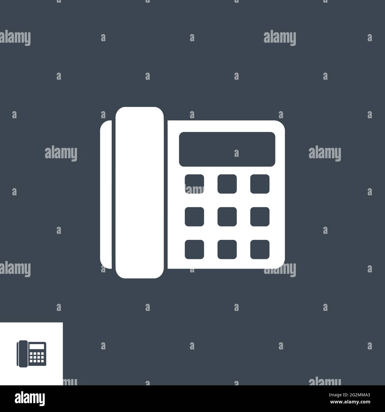 Office Phone related vector glyph icon. Stock Vector