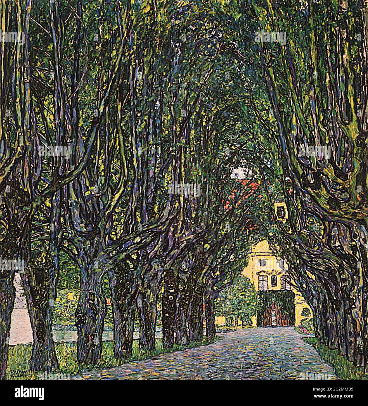 Gustav Klimts Schloss Kammer am Attersee | Jugendstil Gemälde | Vintage