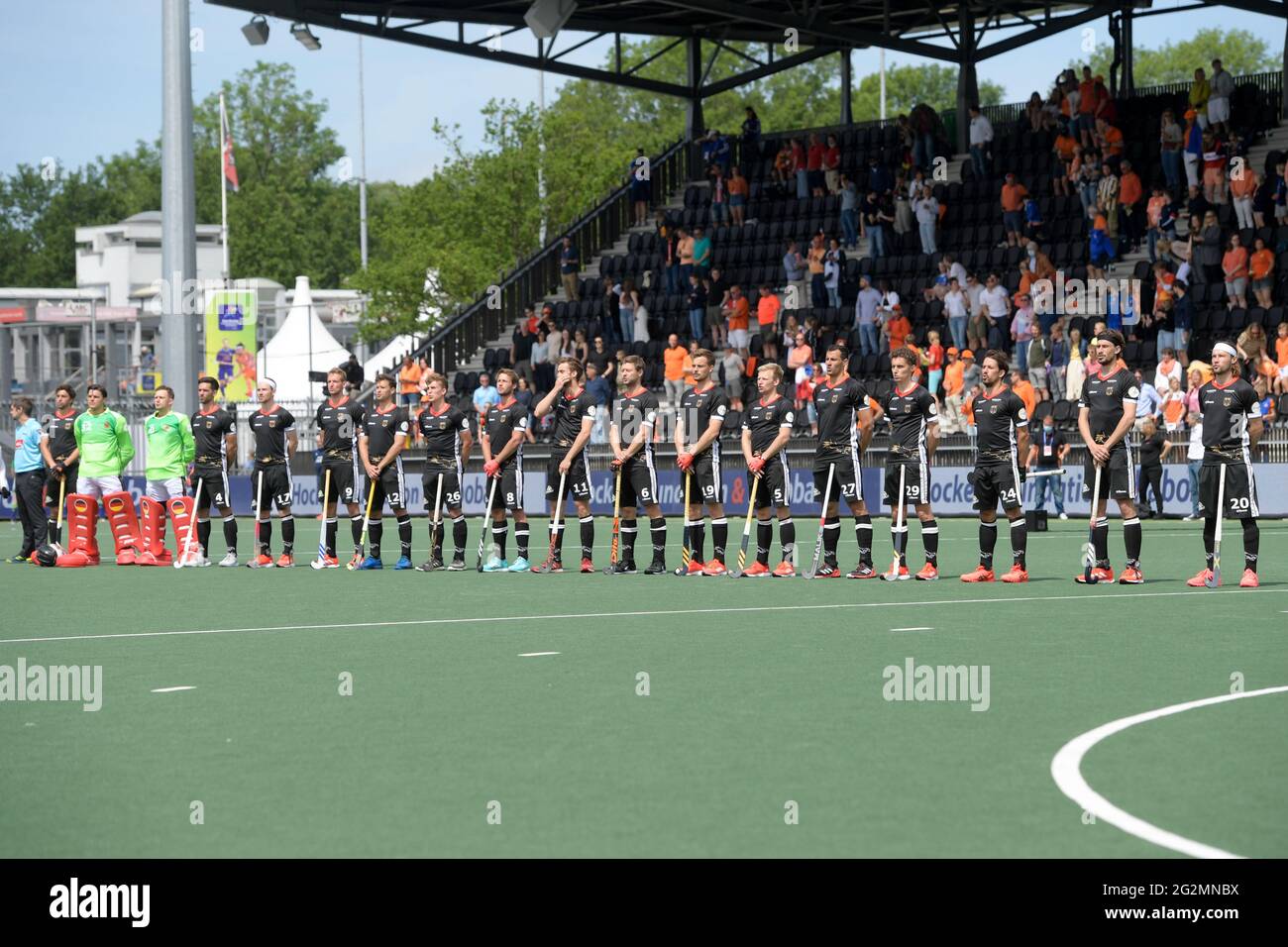 AMSTELVEEN, NETHERLANDS JUNE 12 The German national hockey team during the Euro Hockey