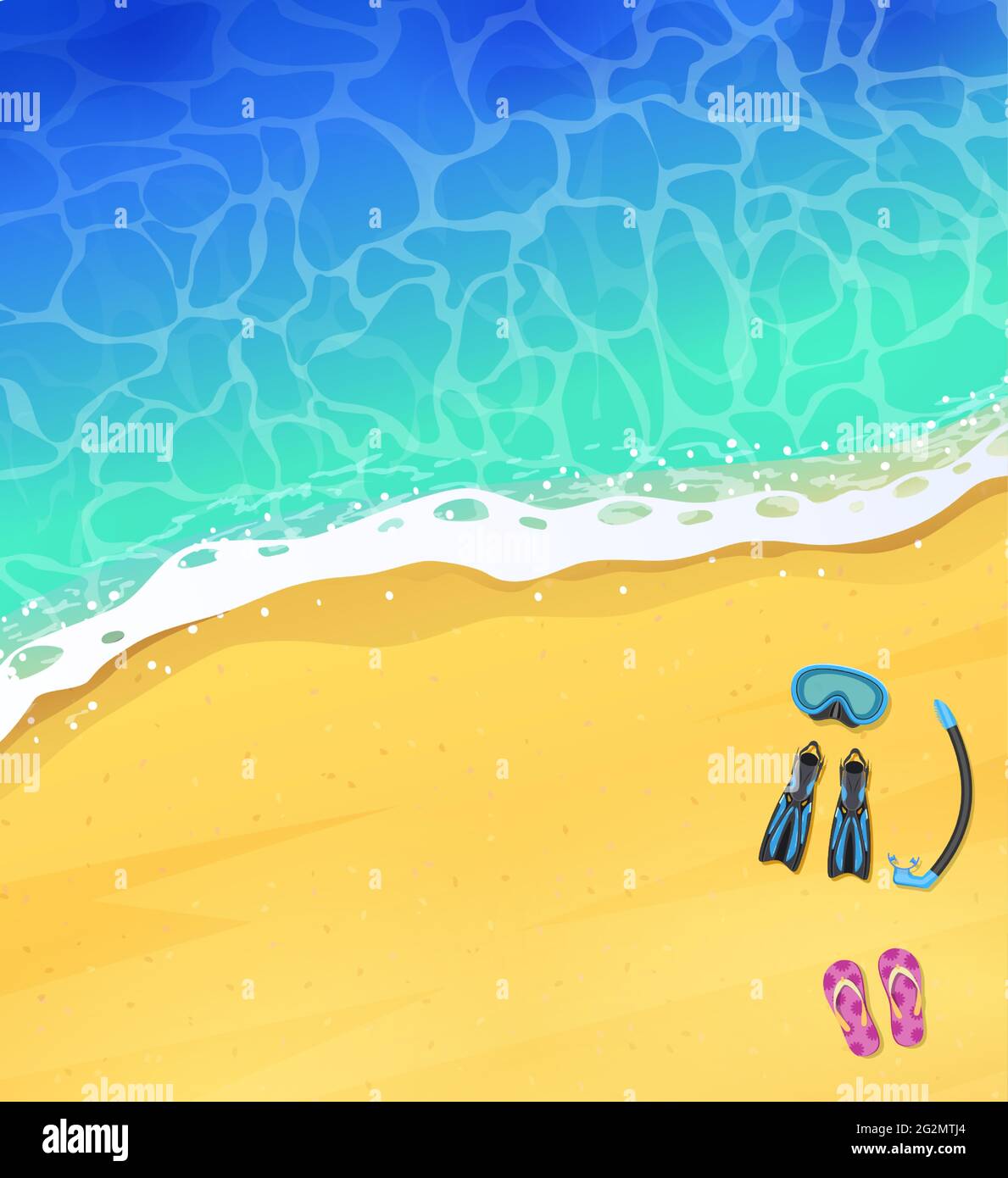 Coast of sea, ocean with sand Stock Vector Image &amp; Art - Alamy