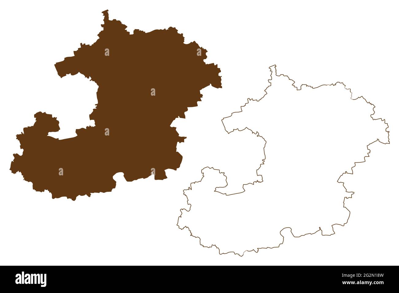 Saale-Holzland district (Federal Republic of Germany, rural district, Free State of Thuringia) map vector illustration, scribble sketch Saale Holzland Stock Vector