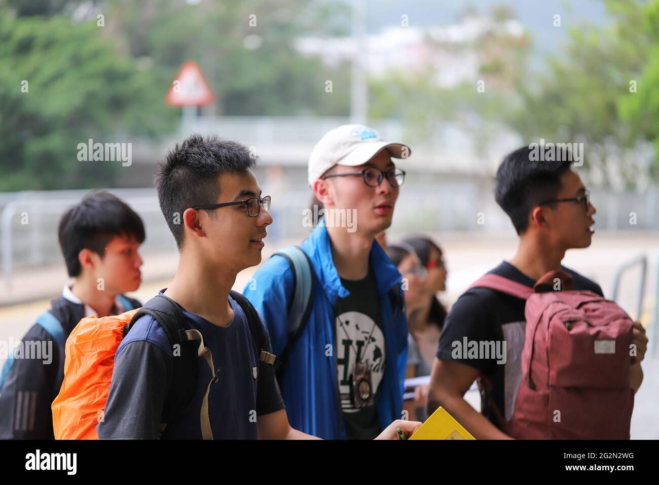 20 3 2010 young University Geological students (boys and girls) study ...