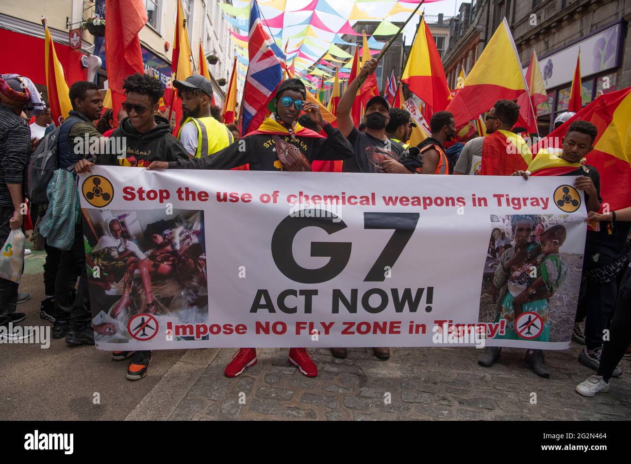 Falmouth Cornwall, Extinction Rebellion Protesters from around the country march through the streets of Falmouth For the G 7 summit St Ives Cornwall Credit: kathleen white/Alamy Live News Stock Photo